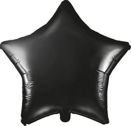  Party Deco Balon foliowy Gwiazdka, czarny, 48cm uniwersalny