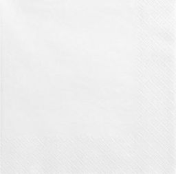  Party Deco Serwetki papierowe, białe, 33x33 cm., 20 szt. uniwersalny