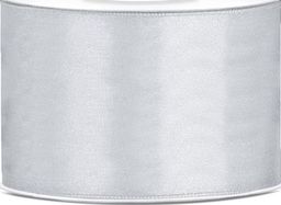 Party Deco Wstążka satynowa, srebrna, 50 mm x 25 m uniwersalny