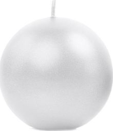 Party Deco Świeca kula, metaliczna, perłowa, 8 cm, 6 szt. uniwersalny