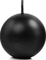 Party Deco Świeca kula, metaliczna, czarna, 6 cm, 10 szt. uniwersalny
