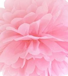 Party Deco Pompon bibułowy, jasnoróżowy, 35 cm uniwersalny