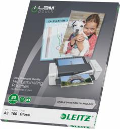  Leitz Folia laminacyjna UDT A3 80mic (74850000) 100szt