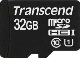 Karta Transcend Premium MicroSDHC 32 GB Class 10 UHS-I/U1  (TS32GUSDCU1)