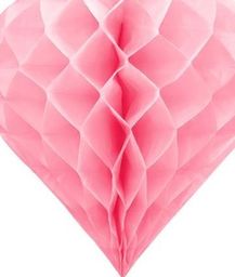  Serce bibułowe, jasny różowy, 30cm uniwersalny