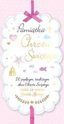 PASSION CARDS Karnet DL chrzest różowy