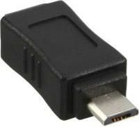 Adapter USB InLine microUSB - miniUSB Czarny  (31602)