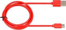 Kabel USB iBOX USB-A - USB-C 1 m Czerwony (IKUMTCR)