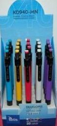 Tetis Długopis automatyczny, mix kolorów obudowy, wkład niebieski 0,5mm KD 940 NM Tetis