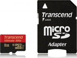 Karta Transcend Ultimate 600x MicroSDHC 8 GB Class 10  (TS8GUSDHC10U1)