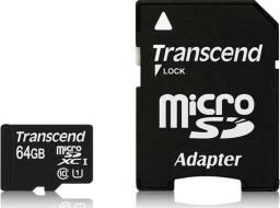 Karta Transcend Premium MicroSDXC 64 GB Class 10 UHS-I/U1  (TS64GUSDU1)