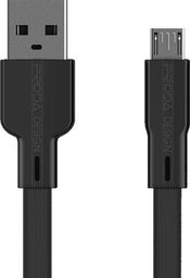 Kabel USB Proda Proda Fons Series PD-B18m płaski kabel USB / micro USB 2.1A 1M czarny uniwersalny