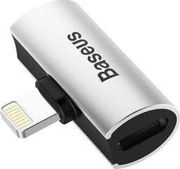 Adapter USB Baseus L46 Lightning - Lightning x2 Srebrny  (BRA008294)