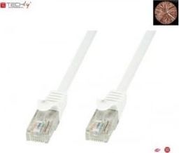  Techly TechlyPro Kabel sieciowy patch cord RJ45 Cat6 U/UTP 1m biały 100% miedź