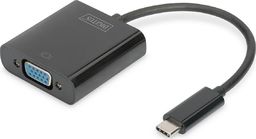 Adapter USB Digitus USB-C - VGA Czarny  (DA-70853)