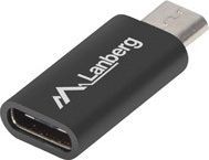 Adapter USB Lanberg USB-C - microUSB Czarny  (AD-UC-UM-01)