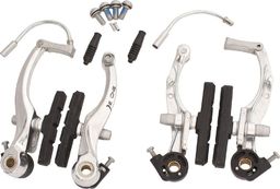 DeOne Aluminiowy komplet szczęk hamulcowych De-One V-brake srebrne BR-DE006 uniwersalny