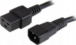 Kabel zasilający Manhattan IEC320 C14 na C19 10A 2m czarny