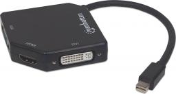 Adapter AV Manhattan DisplayPort Mini - HDMI - D-Sub (VGA) - DVI-I czarny (207720)