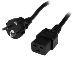 Kabel zasilający Manhattan Kabel zasilający IEC320 Schuko na C19 16A 2,5m czarny