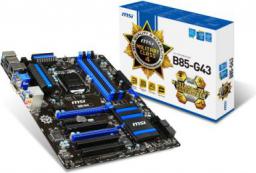 Płyta główna MSI B85-G43 Sc LGA1150 Intel B85, 4xDDR3, VGA, GbLAN, ATX HASWELL