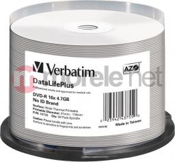  Verbatim DVD-R 4.7 GB 16x 50 sztuk (43755)