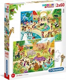  Clementoni Puzzle 2x60 elementów Zoo