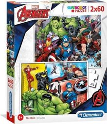  Clementoni Puzzle 2x60 elementów Super Kolor - Avengers