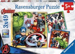  Ravensburger Puzzle 3x49 elementów - Avengers