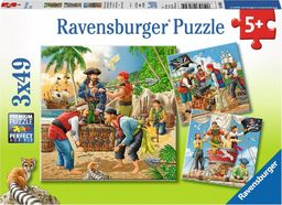  Ravensburger Puzzle 3x49 elementów - Przygody piratów