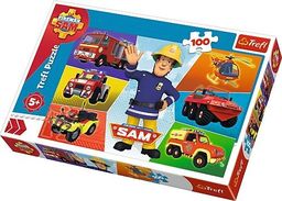  Trefl Puzzle 100 elementów - Pojazdy Strażaka Sama