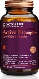 Doctor Life DOCTOR LIFE_Active B Complex Low Odor B-Complexoptymalny kompleks witamin B suplement diety 100 kapsułek