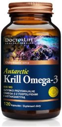 Doctor Life DOCTOR LIFE_Antarctic Krill Omega-3 szybko przyswajalne omega-3 z fosfolipidami i astaksantyną suplement diety 120 kapsułek