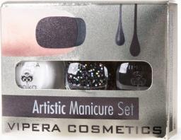  Vipera Zestaw lakierów do paznokci Set Artistic Manicure 03 Black & White 3x5.5ml