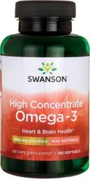  Swanson SWANSON_High Concentrate Omega 3 suplement diety 120 kapsułek