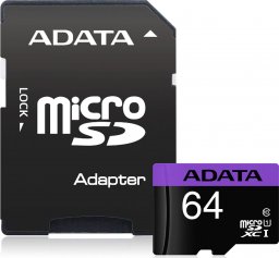 Karta ADATA Premier MicroSDXC 64 GB Class 10 UHS-I/U1  (AUSDX64GUICL10RA1)