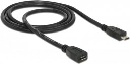 Kabel USB Delock microUSB - microUSB 1 m Czarny (83248)
