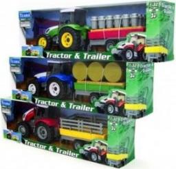 Teama Traktor z przyczepą 1:32 zielony ver2