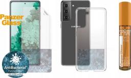  PanzerGlass Zestaw szkło, etui ClearCase, spray 30ml  do Galaxy S21+ (B7260)