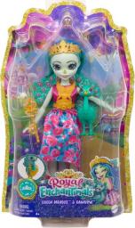  Mattel Entchantimals: Lalka Królowa Paradise i paw Rainbow (GYJ11/GYJ14)