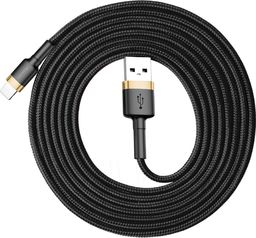 Kabel USB Baseus USB-A - Lightning 2 m Czarno-złoty (CALKLF-CV1)