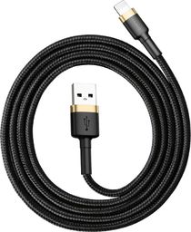 Kabel USB Baseus USB-A - Lightning 1 m Czarno-złoty (CALKLF-BV1)