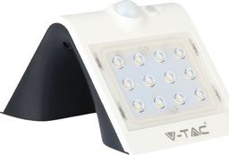 Kinkiet V-TAC Lampa Solarna Ścienna LED z czujnikiem ruchu VT-767 1.5W 220lm Biało/Czarny IP65 8276