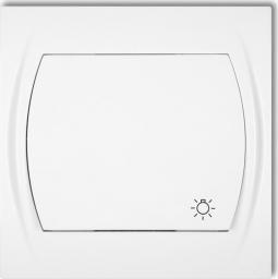  Karlik Logo Przycisk /światło/ podświetlany biały (LWP-5L)