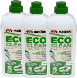 Meliconi Eco* płyn do mycia podłóg do robotów sprzątających i odkurzaczy mopujących koncentrat 1000 ml 3 szt.