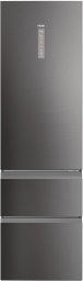Lodówka Haier 3D 60 Series 7 No Frost 414 L wysokość 205 cm ciemny nierdzewna stal Ledusskapis HTW7620DNMP