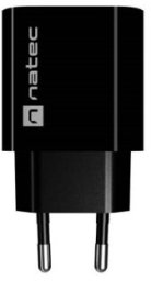 Ładowarka Natec ŁADOWARKA SIECIOWA NATEC RIBERA 1X USB-A + 1X USB-C 20W CZARNA