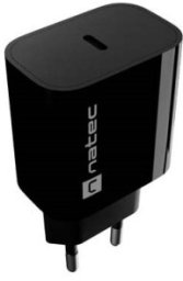 Ładowarka Natec ŁADOWARKA SIECIOWA NATEC RIBERA 1X USB-C 20W CZARNA