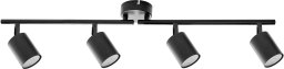 Lampa sufitowa Beliani Lampa spot 4-punktowa NYANDO Metal Czarny