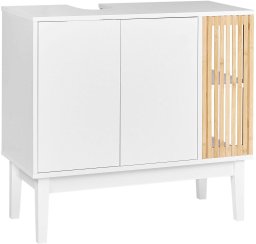 Beliani Szafka pod umywalkę NUBES 80 cm 35 cm 74 cm Biały